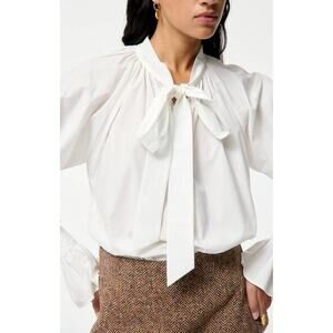 Vanessa Bruno Fatima Long Sleeve Blouse in Ecru M/L
